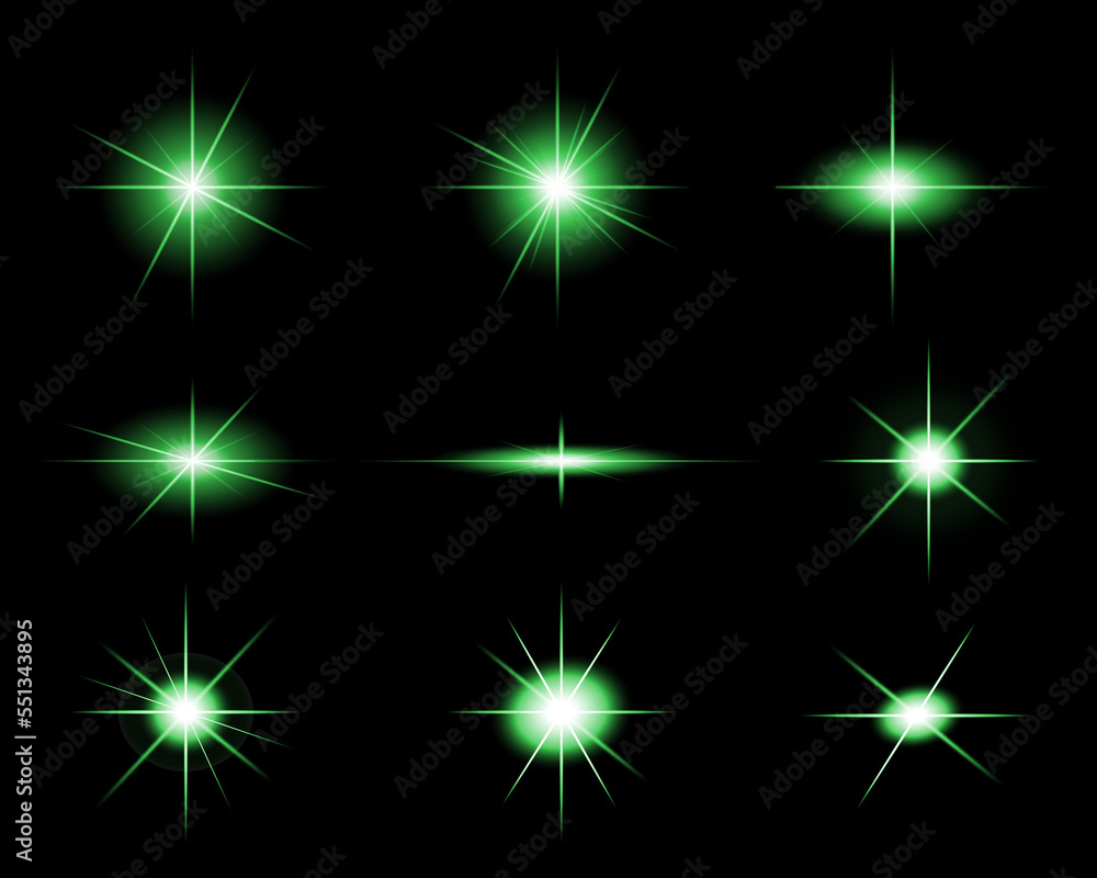 Lens light flares set Lens light flares set