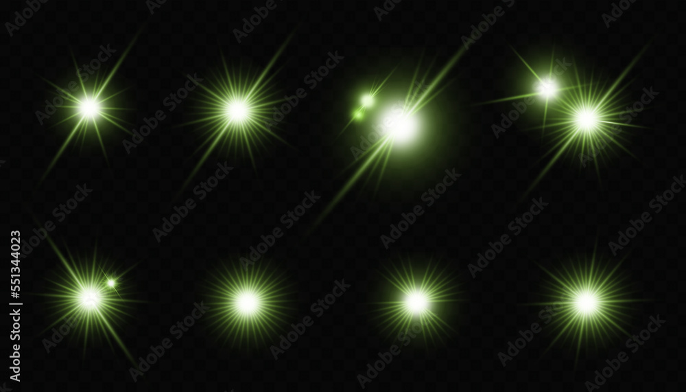 Lens light flares set Lens light flares set