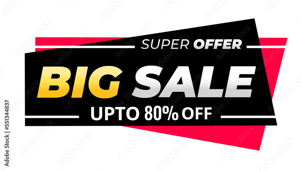 Sale banner template design, Big sale special offer. 