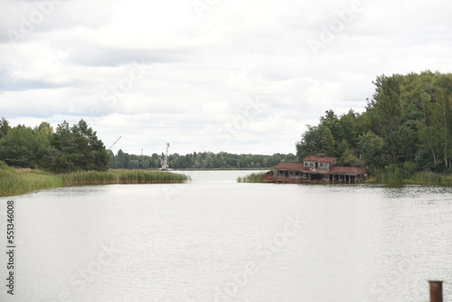 The abandoned river port in Pripyat.