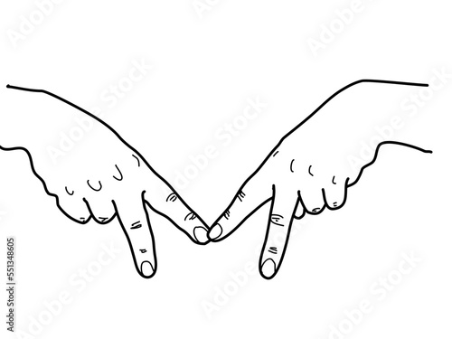 turkish signs language tid letter M - TİD