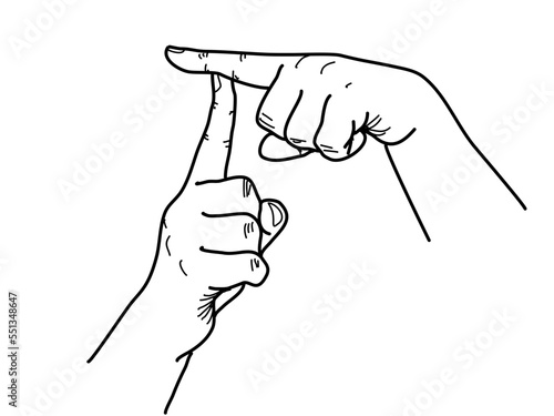 turkish signs language tid letter T - TİD