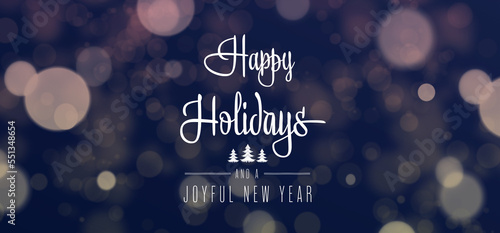Happy holidays, new year, background, light bokeh, card, wallpaper