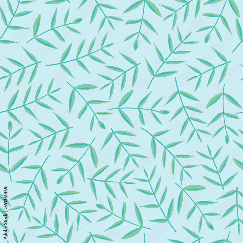 Exquisite allover printed foliage overall pattern of aesthetic branches and leaves. Dainty floral seamless surface pattern