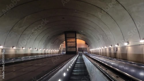 subway train in motion photo