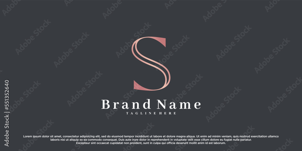 Initial latter s logo design with creative concept Premium Vector Initial latter s logo design with creative concept Premium Vector