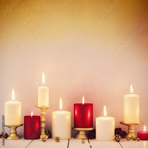 Atmospheric Christmas candles  digital art