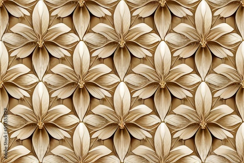 decorative floral pattern. repeat pattern for wallpaper, paper packaging, textile, curtains, duvet covers, print design, wedding invitations. Generative AI (54)