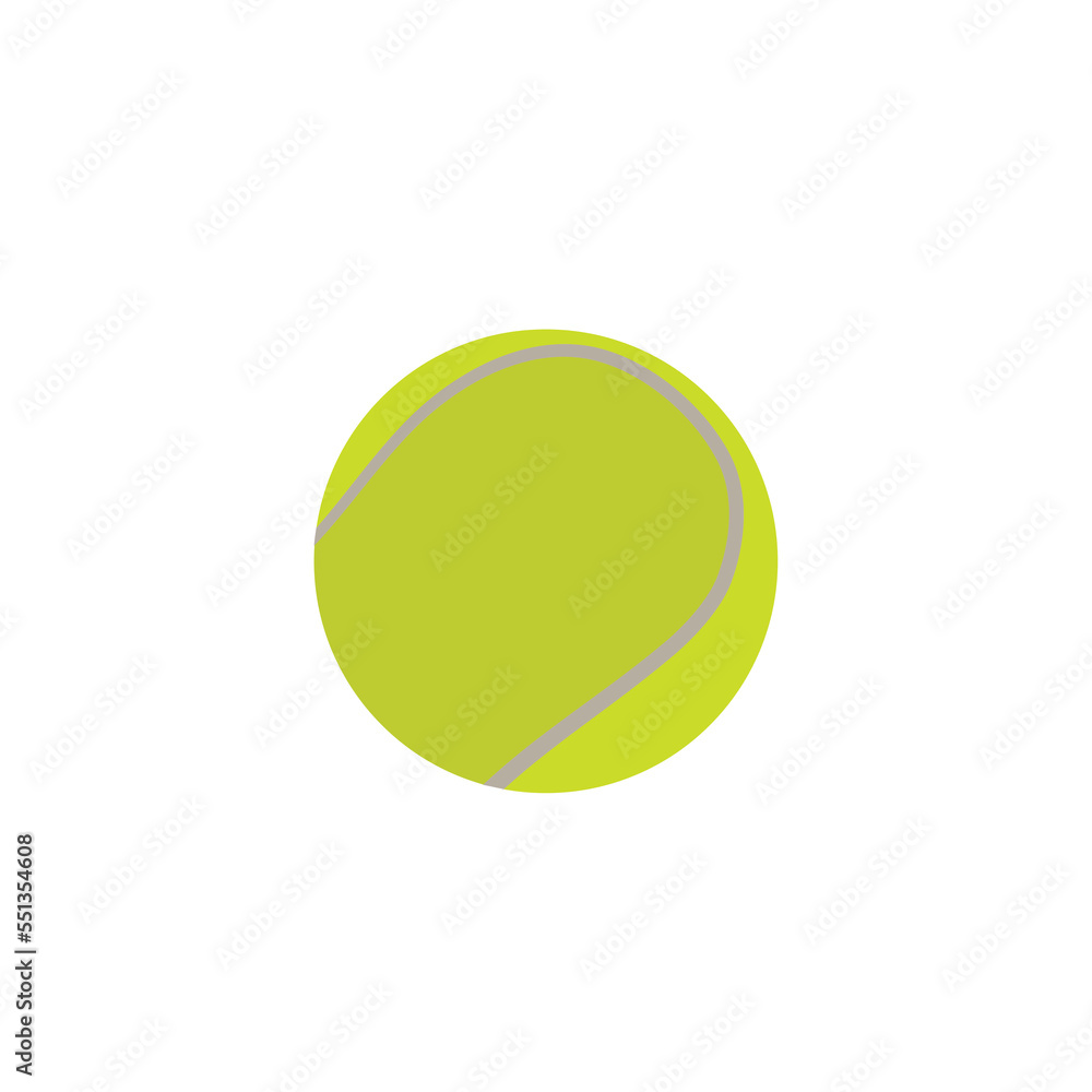 Tennis ball concept design stock illustration on white background
