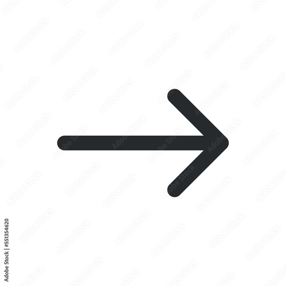 Arrow right icon, simple illustration Arrow right icon, simple illustration