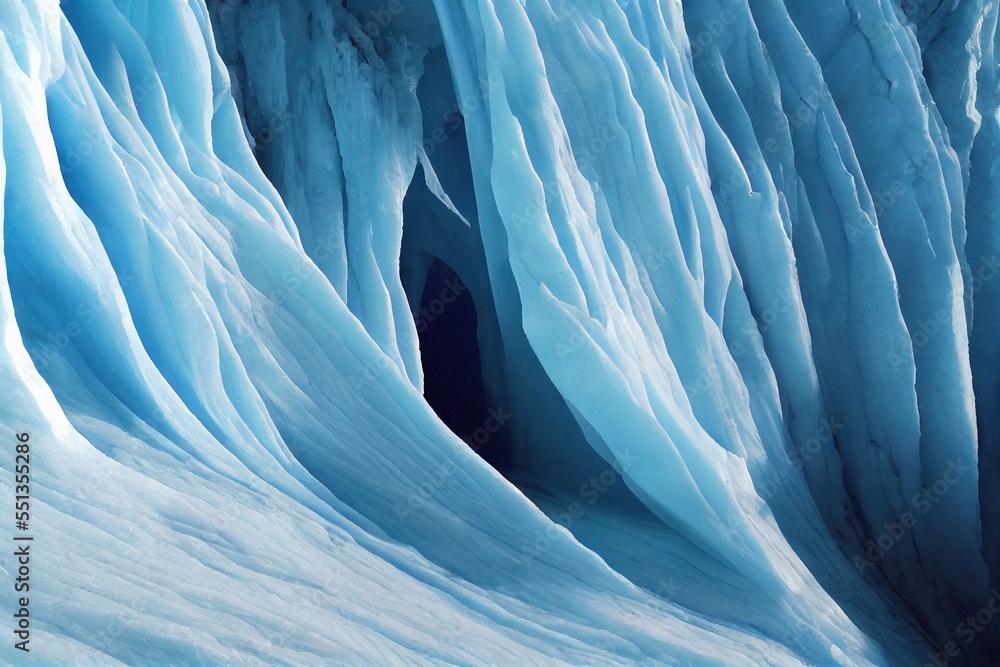 Obraz premium blue glacier ice cave opening