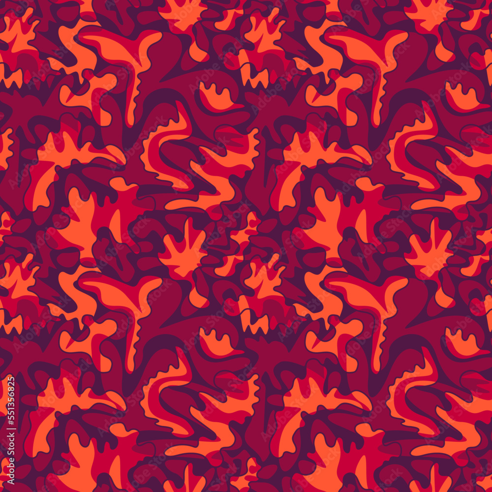 Obraz premium Unusual seamless vector pattern with wave colorful shapes