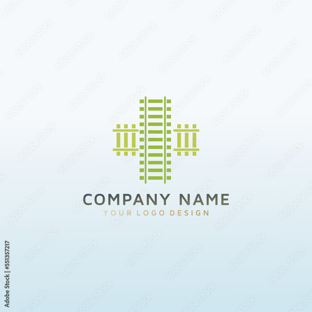 Railway medical center logo design Railway medical center logo design