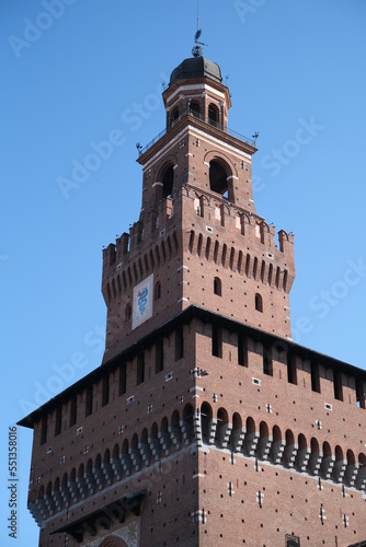 Obraz na płótnie Château des Sforza Milan w salonie