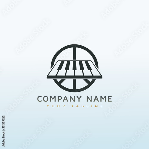 piano and keyboard repair company logo