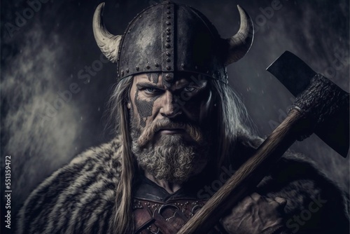 Fototapeta Viking with an axe