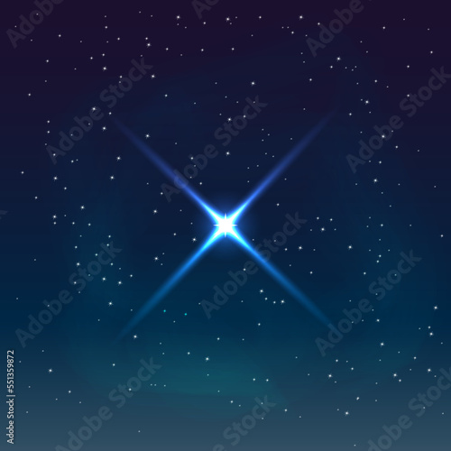 The radiance of a star in the endless expanses of space