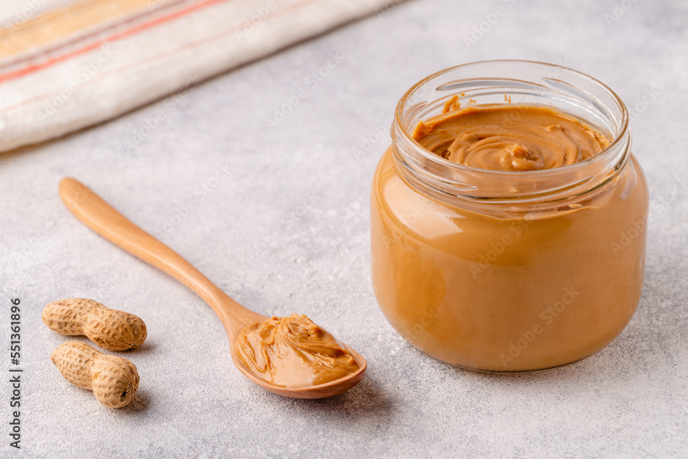 Peanut paste in an jar