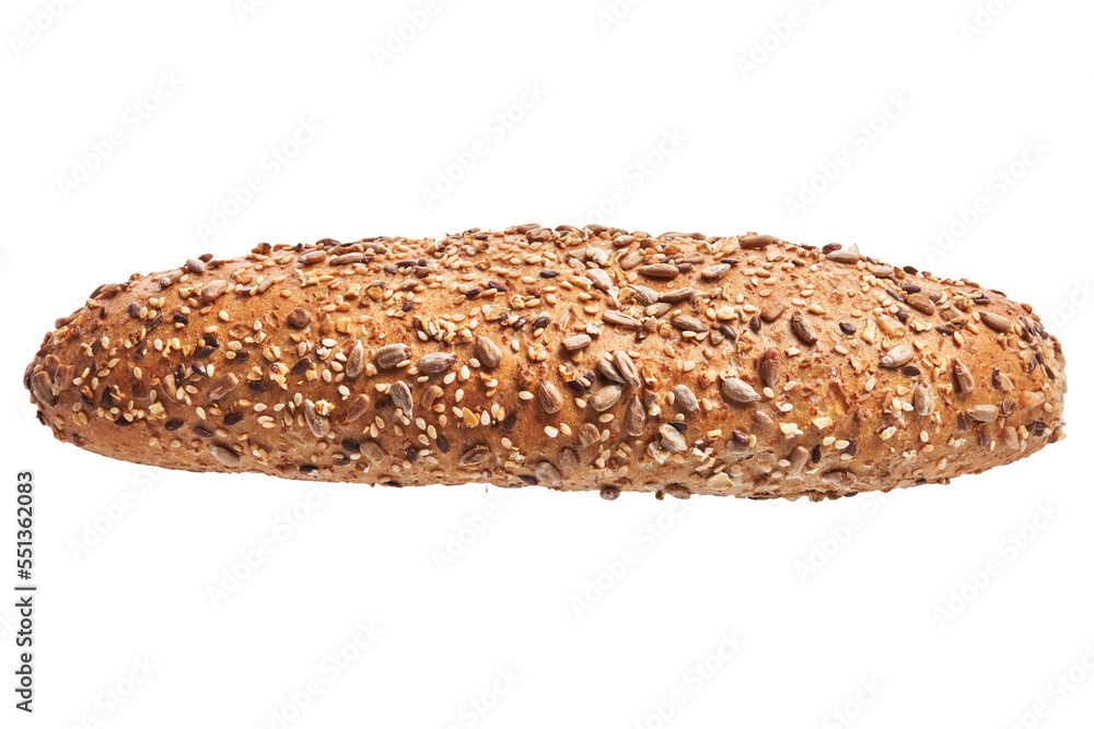 SIngle cereal wholemeal bread over white isolated background SIngle cereal wholemeal bread over white isolated background