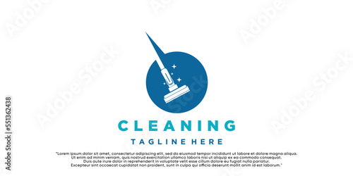 Logo design cleaning inspiration for business Premium Vector