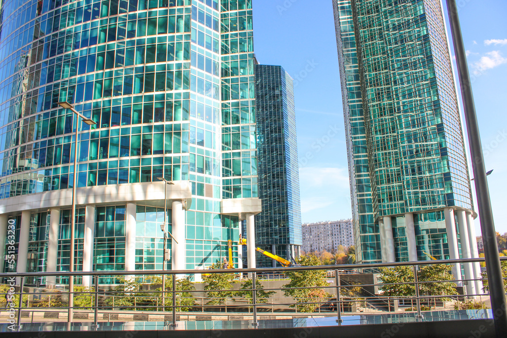 High-rise buildings against the sky. Skyscraper