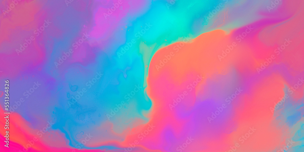 Liquid bright abstract pattern with watercolor style and spray
