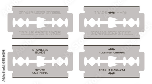 Blade Razor. Brushed Metal Razor Blade