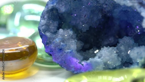 quartz called gem stone with crystals