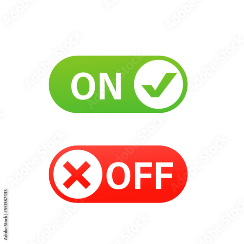On and off button for any purpose. Vector illustration
