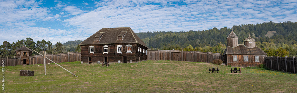 Fort Ross State Historic Park, Sonoma County, California, USA. 1 x 3 Panorama. Fort Ross is a former Russian fur trading outpost.
Fort Ross State Historic Park, Sonoma County, California, USA. 1 x 3 Panorama. Fort Ross is a former Russian fur trading outpost.