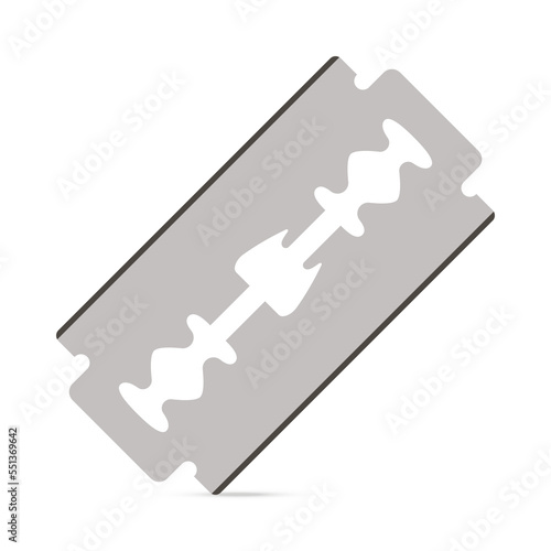 Blade Razor. Brushed Metal Razor Blade