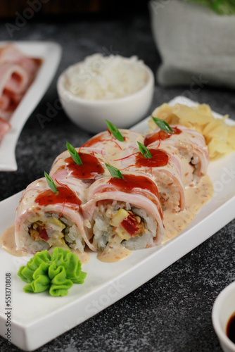 fresh rolls a with stuffing