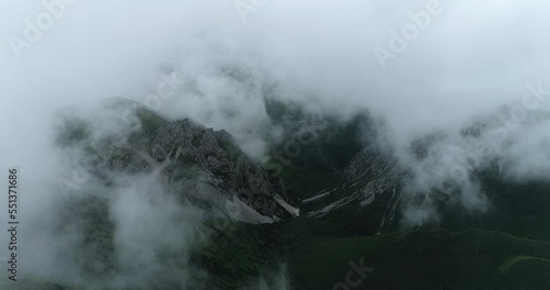 Aerial view of Gyirong County, China photo