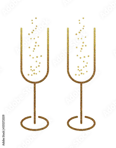 glass star new year party gold champagne festive party love valentine