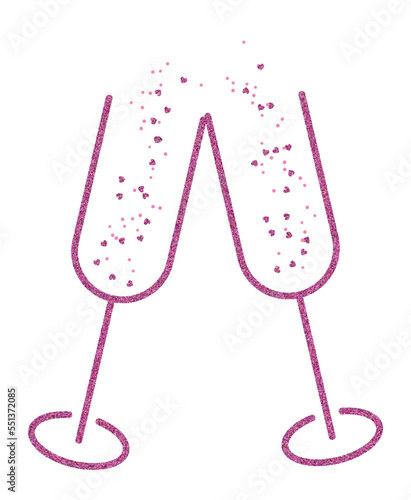 glass star new year party gold champagne festive party love valentine