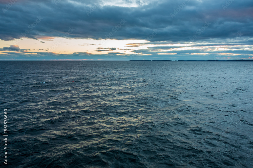 Fototapeta premium The Gulf of Maine at sunset.