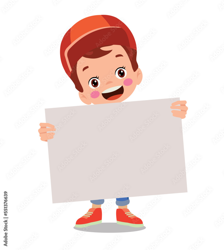 Kids holding banners. Vector boy and girl with empty banner, illustration cartoon school kid and board for text Kids holding banners. Vector boy and girl with empty banner, illustration cartoon school kid and board for text