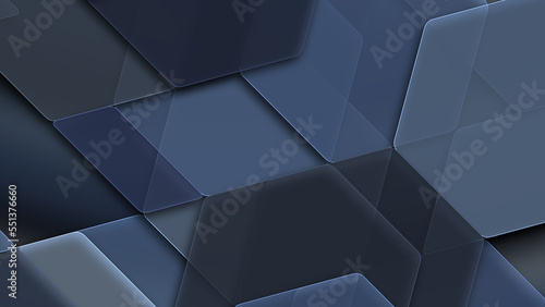 Illustration of a gray-blue background with geometric shapes and effects