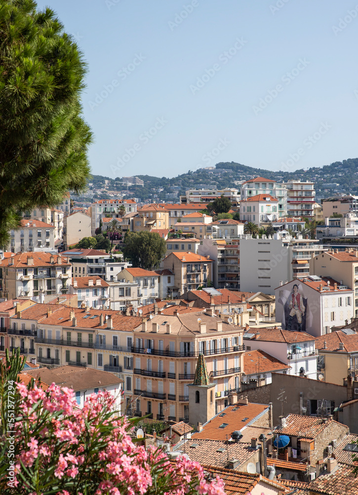 View of the old town architecture Cannes France