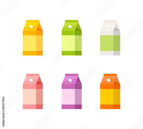 Beverages in Cartons Isolated on White Background,Juice and Smoothie