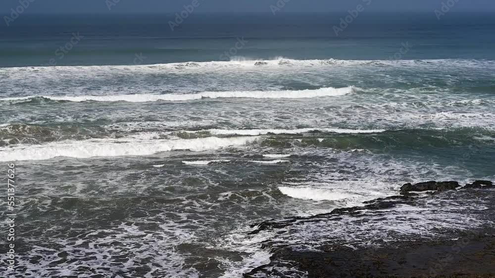 High tide and huge waves in the Atlantic Ocean, Morocco. High tide and huge waves in the Atlantic Ocean, Morocco.