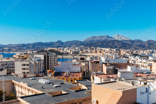  Aerial view of the center of the city of ceuta photo
