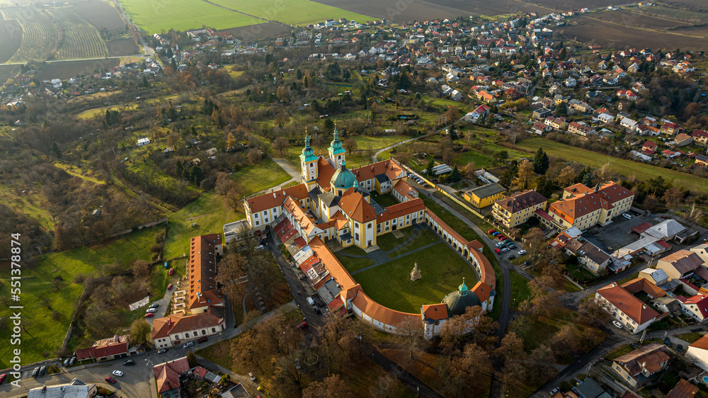 aerial view,  Holly Hill, Svatý Kopeček Olomouc