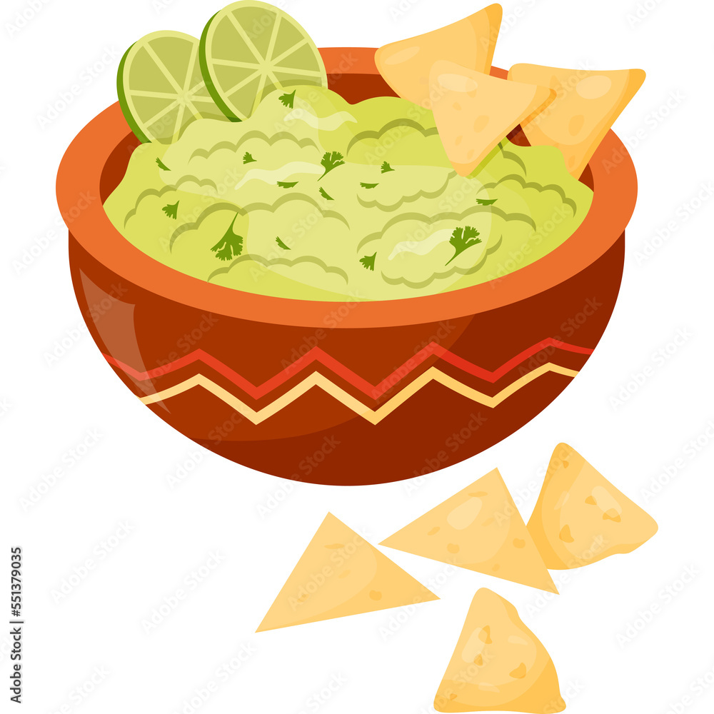 Mexican sauce guacamole with nachos Mexican sauce guacamole with nachos
