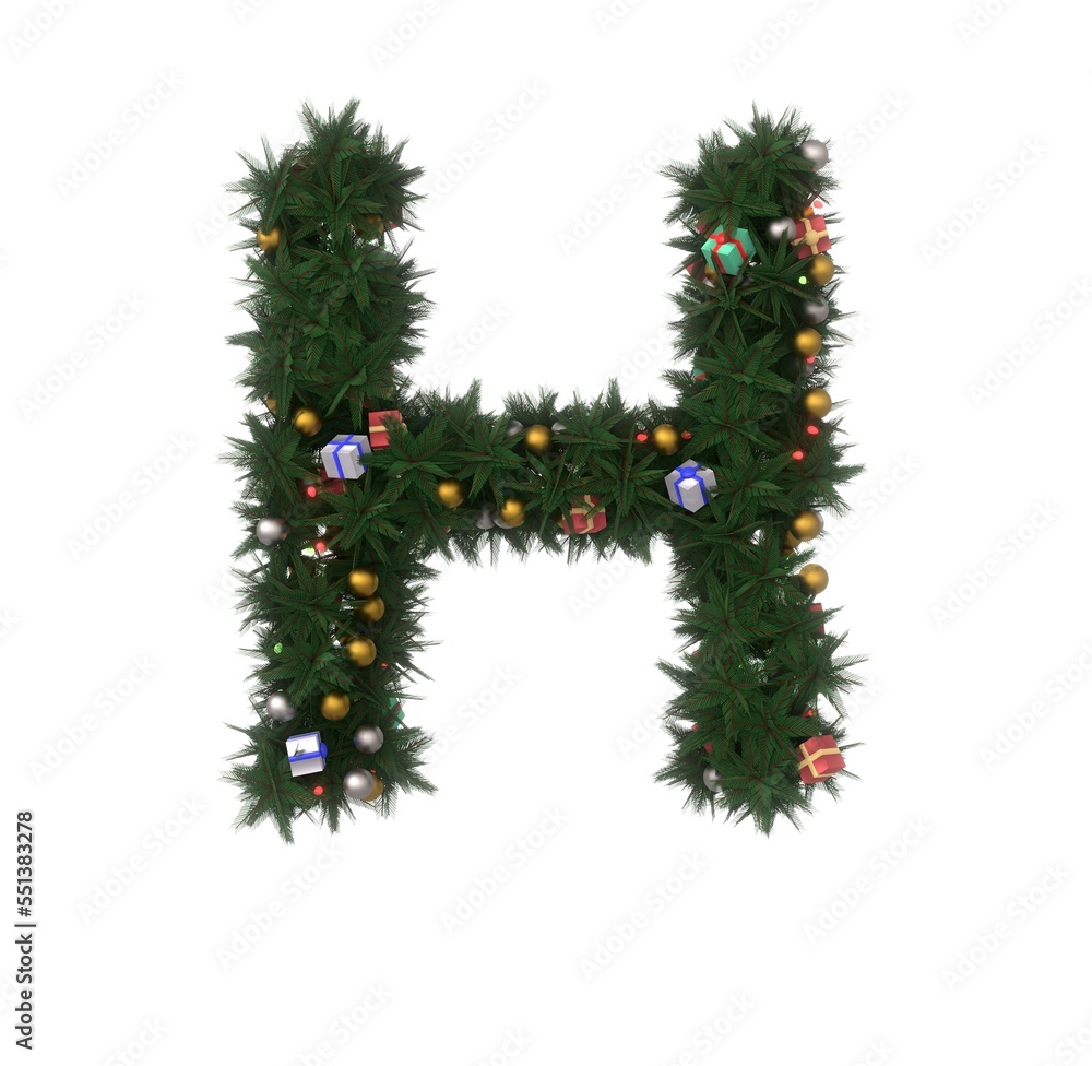 Decorative Wreath Font - Letter H Decorative Wreath Font - Letter H