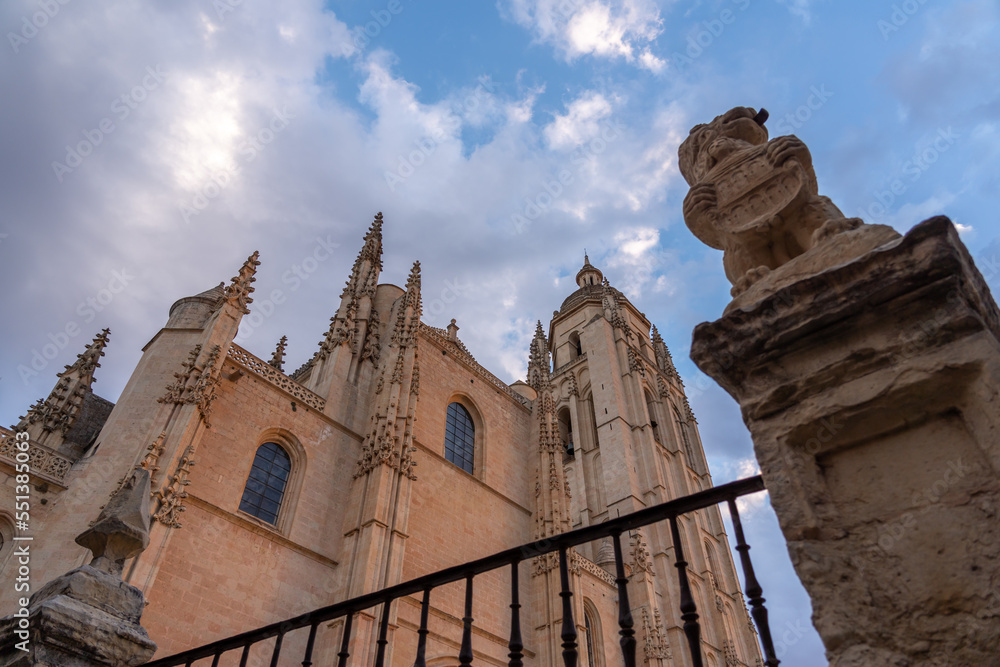 Looking Towards the Sky and the Segovia Cathedral