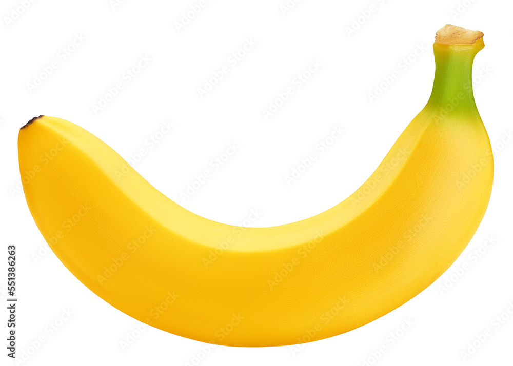 Banana isolated on white background, clipping path, full depth of field