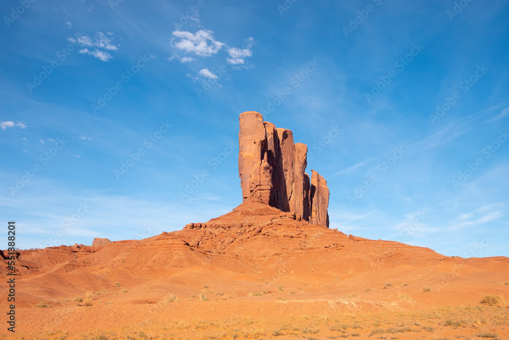 scenic view to the butte in monument valley, USA scenic view to the butte in monument valley, USA