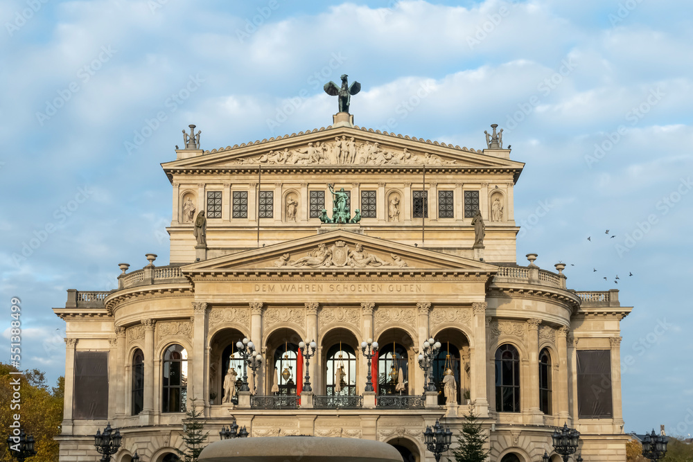 facade of old opera house im Frankfurt