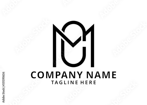  Illustration MC Logo Design Template Vector Graphic Branding Element.